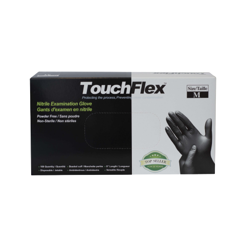 TouchFlex Nitrile Examination Gloves | Powder Free 5 Mil | Black - Box of 100 - Size Small black nitrile gloves
enhanced grip, and are latex-free, reducing the risk of allergic reactions. They are powder-free, ambidextrous, and intended for single-use only
Tattoo
Electrolysis
laser hair removal
brows
lashes
personal service PPE
permanent makeup
mocroblading
makeup
hair
"A box of black Nitrile Exam TouchFlex Powder-Free Gloves, 5 mil thickness, ideal for hygiene and precision