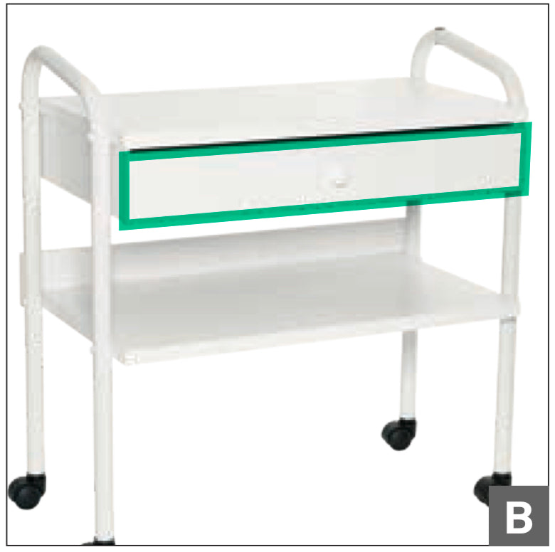 "Option Single Drawer Constella XL, designed for organizing tools and accessories during beauty treatments"