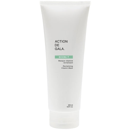 "A jar of Action De Gala Divini-T Revitalizing Vitamin Mask with a sleek, professional design, formulated to hydrate and revitalize skin, available at A & E Beauty Supplies"