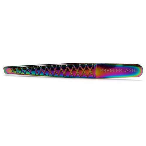 Precision Brow Tweezers by PremierLash for expert grooming, available at A & E Beauty Supplies. Rainbow look that changes with the angle