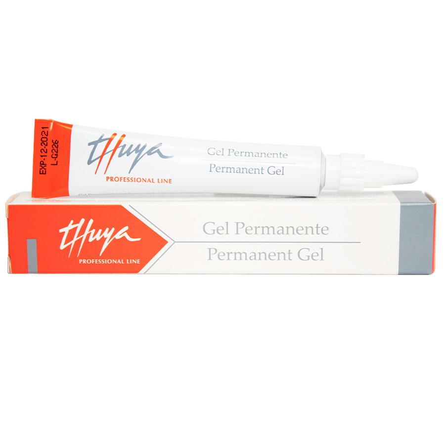 A 15ml bottle of Thuya Permanent Gel, a clear, liquid gel with a glossy finish. The bottle is sleek, transparent with a black and gold label, showcasing the product inside. This gel is used in brow and lash tinting services, brow lamination, and lash lift treatments. The label includes the brand name “Thuya” in elegant typography, and the bottle is set against a clean white background, emphasizing the professional quality of the product.
Brow Tinting
Lash Tinting
Brow Lamination
Lash Lift