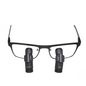 black loupes glasses on white background