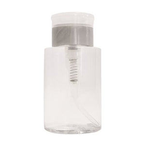 "A 6 oz alcohol dispenser with a spill-resistant pump and sleek design, ideal for professional salon or clinic use, sold at A & E Beauty Supplies "
