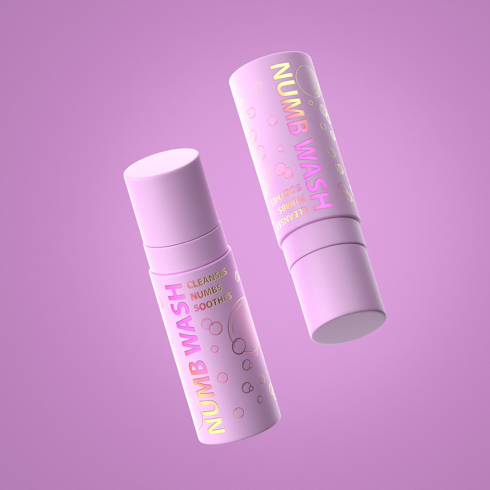 Foaming cleanser Brow Daddy Numb Wash - 50ml from A & E Beauty Supplies for PMU procedures. Perfect for all procedures like for brows, lips
Apply 1-2 pumps per treatment area on broken skin. Apply clear wrap on top and leave on for 1-3 minutes for maximum strength. Avoid direct eye contact. Pink box with pink bottle with reflective letters