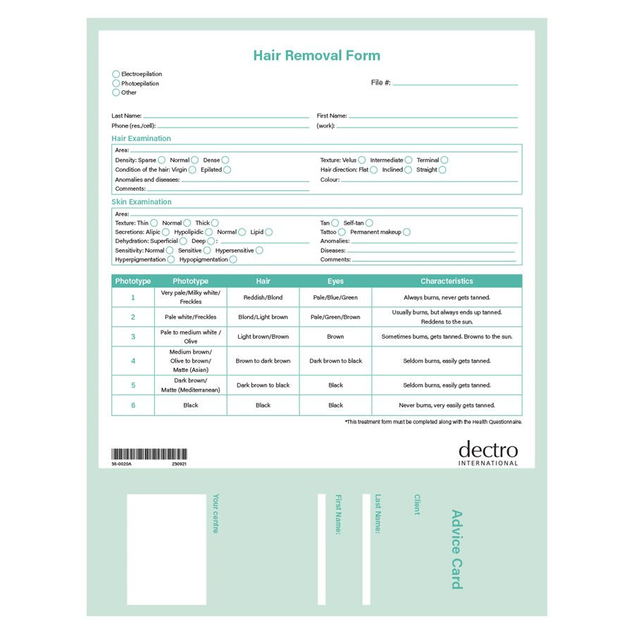 Hair Removal Form