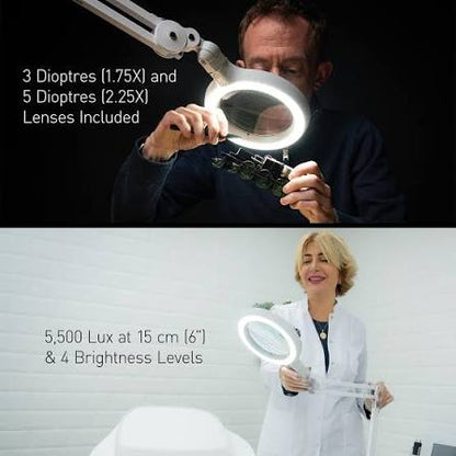 Magnifying Lamp Omega 5 (3.5D & 5D) - Glass | A&E Beauty Supplies