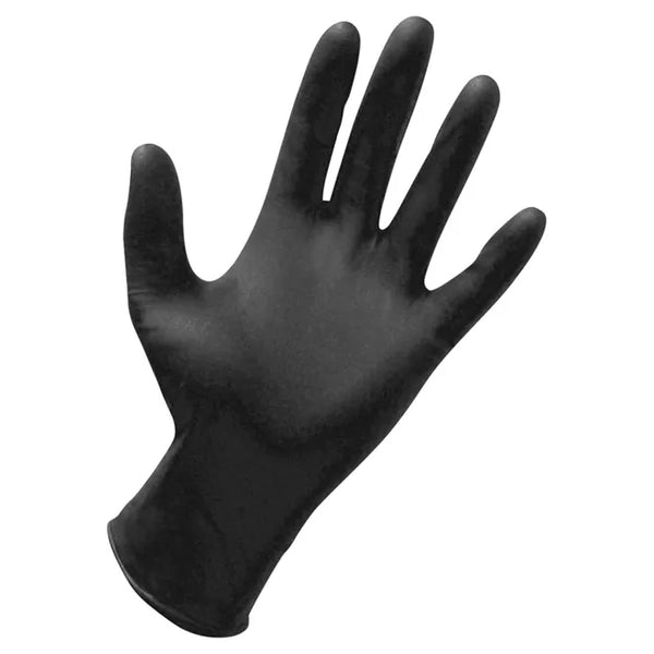 TouchFlex Nitrile Examination Gloves | Powder Free 5 Mil | Black - Box of 100 - Size Small black nitrile gloves 
enhanced grip, and are latex-free, reducing the risk of allergic reactions. They are powder-free, ambidextrous, and intended for single-use only
Tattoo 
Electrolysis 
laser hair removal 
brows 
lashes
personal service PPE
permanent makeup
mocroblading 
makeup 
hair
"A box of black Nitrile Exam TouchFlex Powder-Free Gloves, 5 mil thickness, ideal for hygiene and precision"
