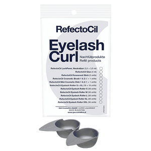 RefectoCil Eyelash Curl Mini Cosmetic Dish Set 1 & 2 for Lashperm and Neutralizer, available at A & E Beauty Supplies.