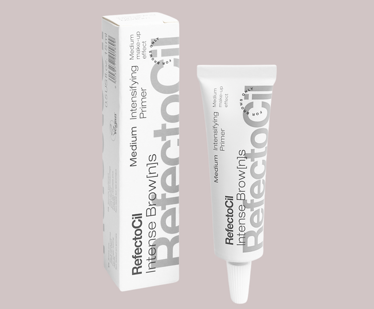 "RefectoCil Intensifying Primer, enhancing lash and brow tinting results with deeper, even color application.
Lasts for up to 6 weeks
Dermatologically &amp; ophthalmologically tested
Semi-permanent make-up effect for fuller looking brows
Not tested on animals. White tube in a white box "