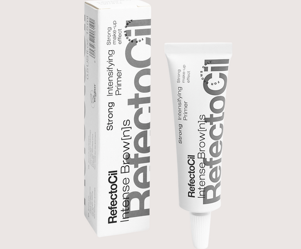 "RefectoCil Intensifying Primer, enhancing lash and brow tinting results with deeper, even color application.
Lasts for up to 6 weeks
Dermatologically &amp; ophthalmologically tested
Semi-permanent make-up effect for fuller looking brows
Not tested on animals. White tube in a white box "