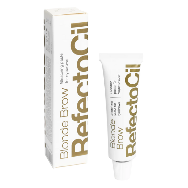 RefectoCil Tint in various shades. Each tube is color-coded to match the tint shade, and the packaging features the RefectoCil logo and product name in bold lettering. The tints are used for brow tinting and lash tinting services, offering a wide range of colors to suit different client preferences. The tubes are arranged on a clean, white background to emphasize the variety and high-quality of tRefectoCil Eyelash Eyebrow Cream Hair Tints.  Bleaching paste for Eyelash tint, Bleaching paste for Eyebrow tint 