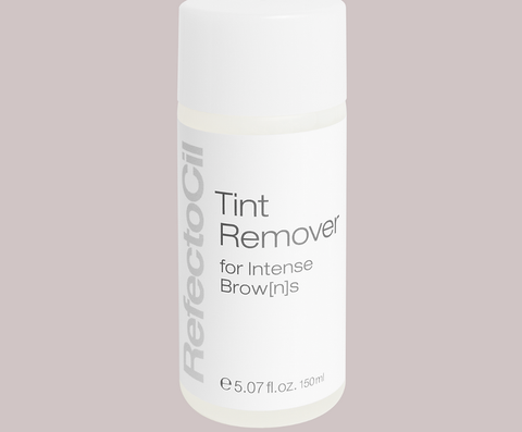 "RefectoCil Tint Remover, gentle formula for removing excess tint from skin after lash and brow treatments.RefectoCil Intense Brow[n]s Tint remover only removes stains which developed from RefectoCil Intense Brow[n]s products.
​The quicker the stain is treated the easier its removal. White cylinder with white cap"