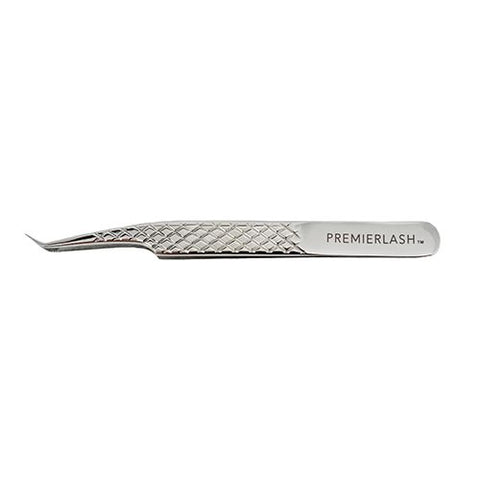 "45º Stainless Steel Lash Tweezer with 9mm Tip and Diamond Grip 4.7, 12cm PremierLash - A & E Beauty Supplies "