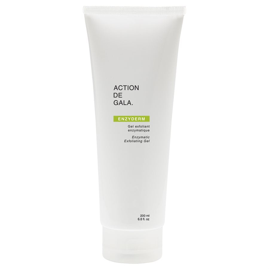 "A bottle of Enzyderm Enzymatic Exfoliating Gel designed to gently exfoliate and renew skin, ideal for facials and professional skincare treatments, available at A & E Beauty Supplies"
