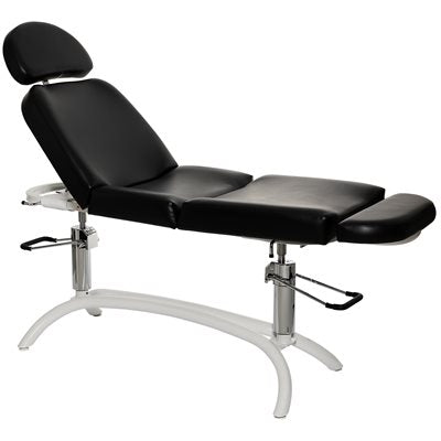 "Astra Spa Deluxe Hydraulic Treatment Table, adjustable height and backrest for beauty treatments. The Astra Spa Deluxe Hydraulic Treatment Table offers exceptional comfort with fully adjustable height and backrest, ideal for a variety of beauty treatments."