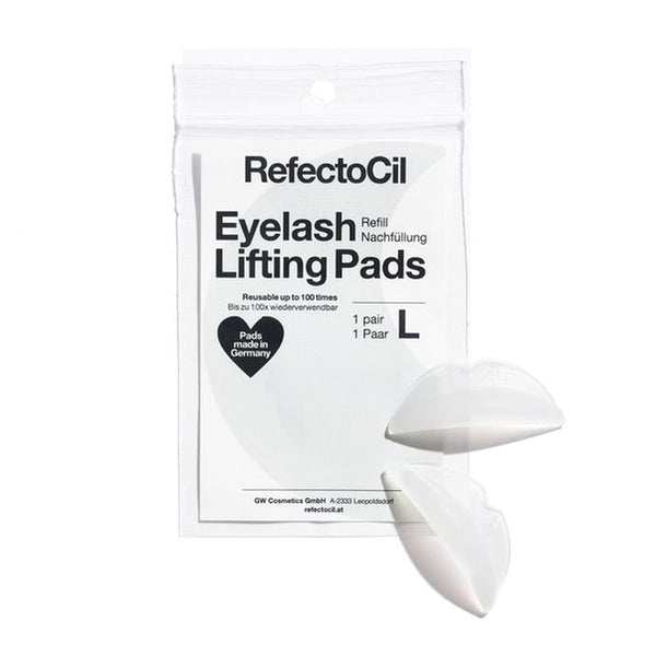 RefectoCil Eyelash Lifting Pads, perfect base for natural lash lifts. White pouch with two eye pads. 1 pair per refill. Reusable for up to 100 times.&nbsp;

Available sizes: S, M, L