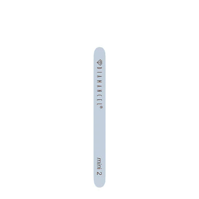 "Compact Mini Nail File by Diamancel with a durable diamond-dust surface for precise nail care. This file is perfect for quick touch-ups on natural and artificial nails. Ideal for beauty professionals and personal use."