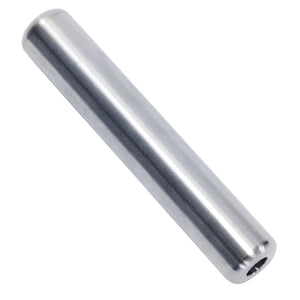 A cylindrical metal bar electrode handle, silver in color, designed for electrolysis treatments. The handle has a smooth, round shape that fits comfortably in the hand for precise control. It is made of durable metal, ensuring long-lasting use and is compatible with various electrolysis machines, providing reliable performance during blend and cataphoresis procedures.