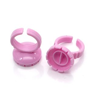 "Blooming Adhesive Cups Qty. 100 PremierLash - A & E Beauty Supplies pink cup for finger to hold product when doing beauty service"