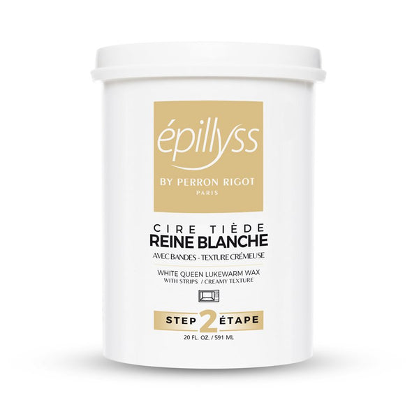 "Epillyss warm wax, tub that come in 10 scents, 591ml/20oz, ideal for professional waxing treatments with a pleasant fragrances this is white queen ."