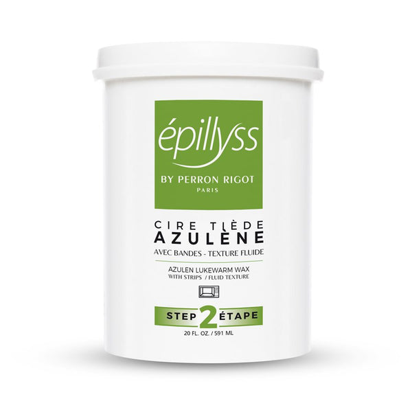 "Epillyss warm wax, tub that come in 10 scents, 591ml/20oz, ideal for professional waxing treatments with a pleasant fragrances this is azulene ."