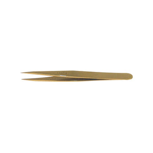 "Quality tweezers. Gold-plated stainless steel for hypoallergenic skin. Good for those with nickel allergy. "Gala Tweezer OC 9cm (06-101) from A & E Beauty Supplies – precision tweezers for professional use"