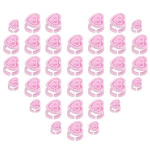 "Heart Shape Blooming Adhesive Rings Qty. 100 PremierLash - "