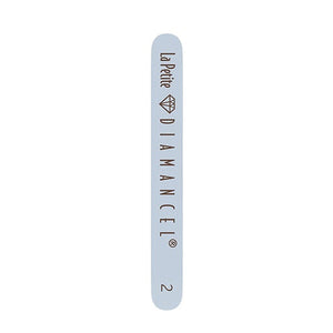 "Compact La Petite Nail File by Diamancel, featuring a durable diamond-dust surface for precise nail shaping."
