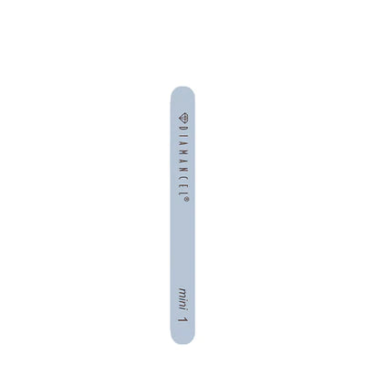 "Compact Mini Nail File by Diamancel with a durable diamond-dust surface for precise nail care. This file is perfect for quick touch-ups on natural and artificial nails. Ideal for beauty professionals and personal use."