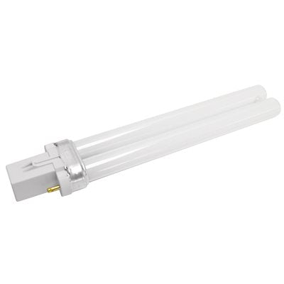 "Monuvue0 Neon fluorescent tube with a 5000 Kelvin rating, offering bright, natural white light, suitable for beauty treatments like electrolysis and eyebrow services."