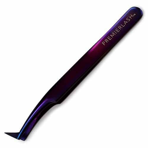 "Plasma Slim L Lash Tweezer PremierLash - A & E Beauty Supplies Purple tweezers with L shaped tip "