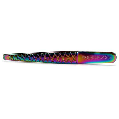 Precision Brow Tweezers by PremierLash for expert grooming, available at A & E Beauty Supplies.  Rainbow look that changes with the angle