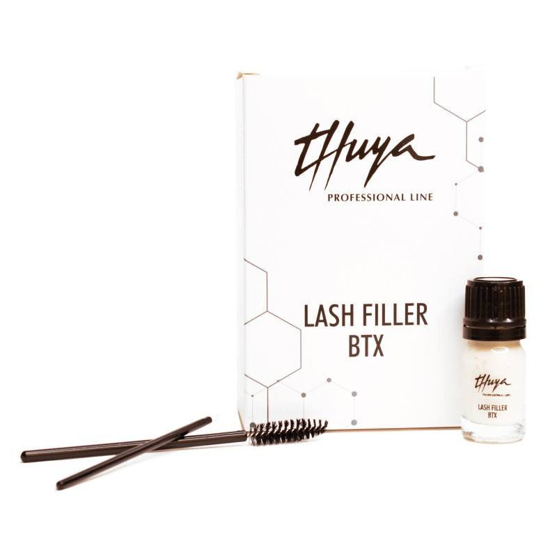 "Thuya Lash Filler, professional-grade treatment for nourishing and strengthening lashes, displayed in a sleek packaging on a clean, neutral background."