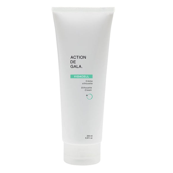 "A 200ml tube of Vidacell Silhouette Cream by Action de Gala, a firming cream designed to reduce cellulite and improve skin elasticity, perfect for body treatments, available at A & E Beauty Supplies"
